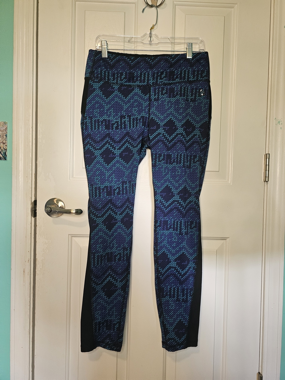 RBX Geometric Print Yoga Running Athletic Leggings Womens Size XL